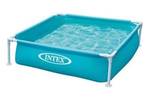 Intex Mini Frame Pool 48" X 48" X 12" – Portable Foldable Kids Outdoor Pool With Steel Frame